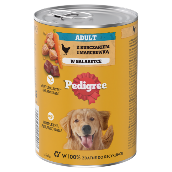 Pedigree Mokra Karma Dla Dorosłych Psów Z Kurczakiem I Warzywami W Galaretce 400g