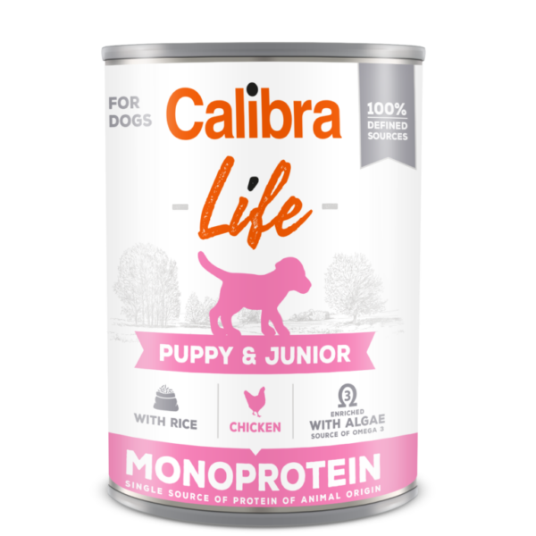 Calibra Dog Life Puppy & Junior Chicken Karma Dla Psa 400g