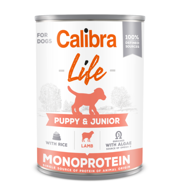 Calibra Dog Life Puppy & Junior Jagnięcina Z Ryżem 400g