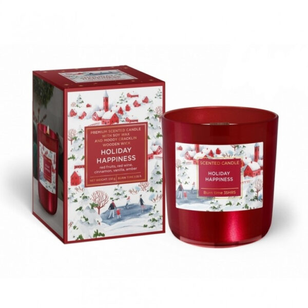 Świeca zapachowa w szkle HOLLIDAY HAPPINESS 150g