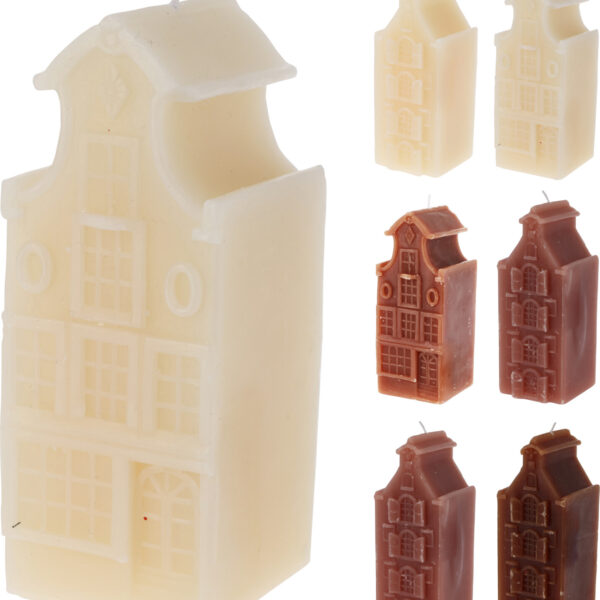 ŚWIECA DOM 16cm mix wzór DESIGN