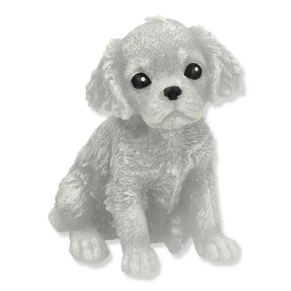 Świeca Figurka ANIMALS PIES SPANIEL 11x14cm szara parafinowa