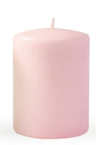 Świeca CLASSIC CANDLES Walec duży 7x7x17,5cm różowa parafinowa