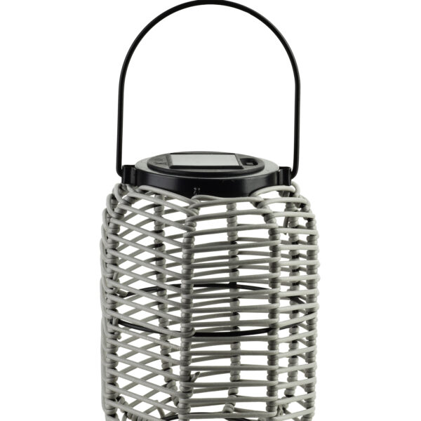 SOKKE GREY Lampion solarny 15x20/31cm