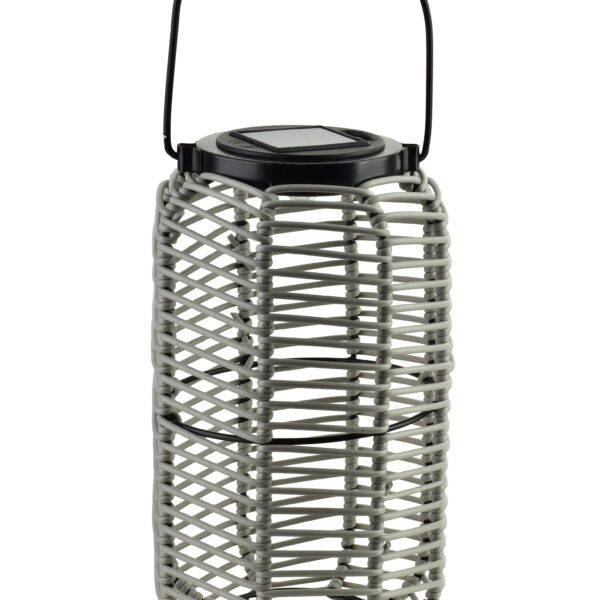 SOKKE GREY Lampion solarny 15x15x25/36cm