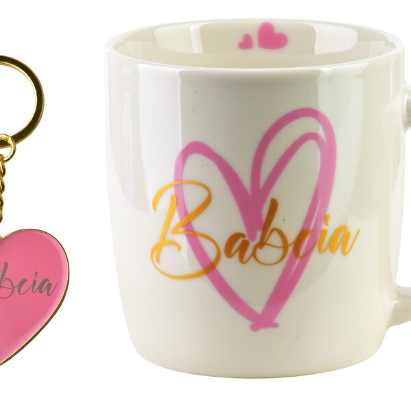 BABCIA Kubek z brelokiem 350ml 8,5x12x9cm