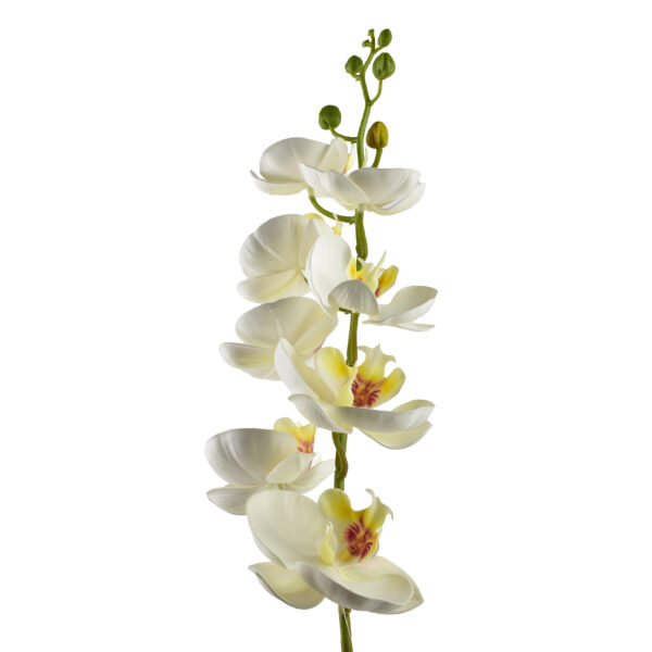 VIRIDIS Kwiat sztuczny Storczyk 85cm biały