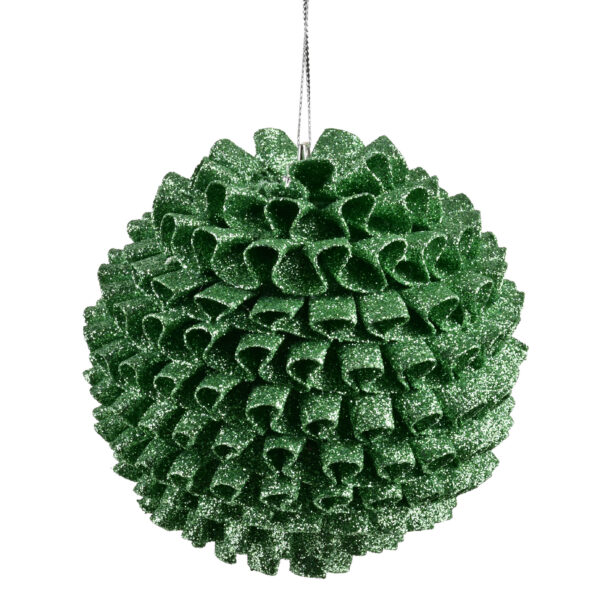 SANTA LILA Bombka 10cm zdobiona styropianowa