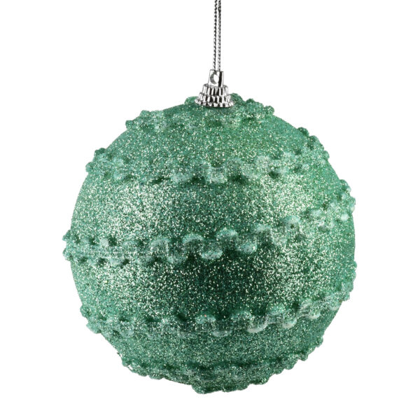 SANTA LILA Bombka 10cm zdobiona styropianowa