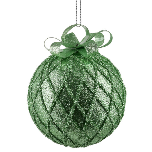 SANTA LILA Bombka 10cm zdobiona styropianowa