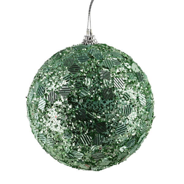 SANTA LILA Bombka 10cm zdobiona styropianowa
