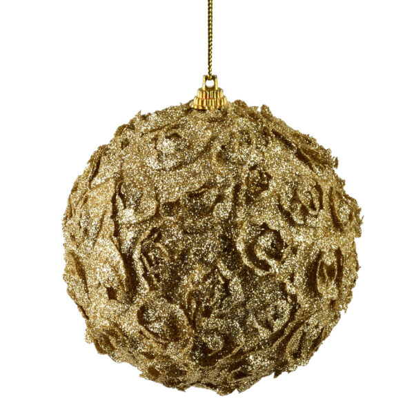 SANTA LILA Bombka 10cm zdobiona styropianowa