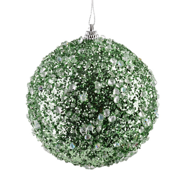 SANTA LILA Bombka 10cm zdobiona styropianowa