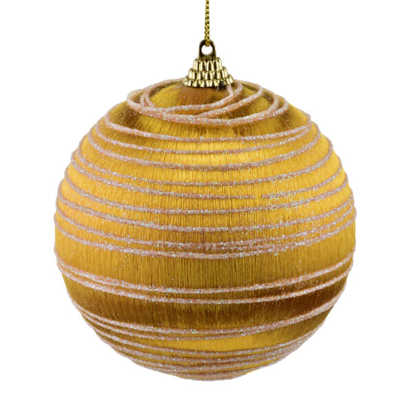 SANTA LILA Bombka 10cm zdobiona styropianowa
