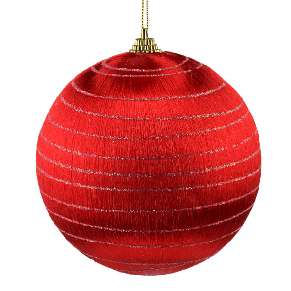SANTA LILA Bombka 10cm zdobiona styropianowa