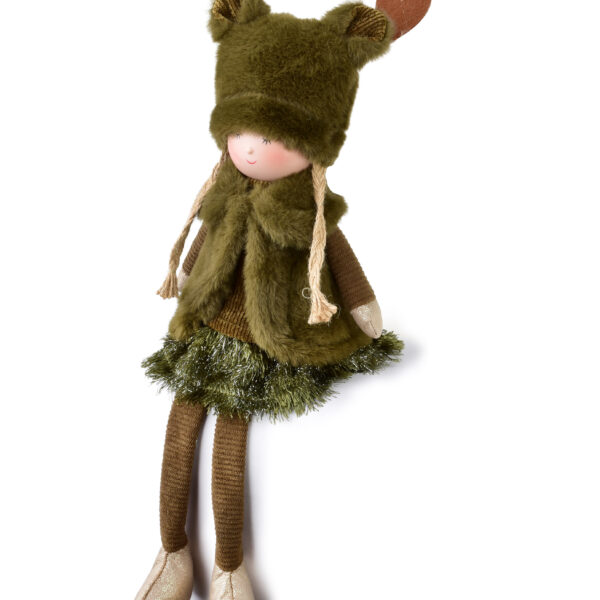 SANTA LILA Figura pluszowa Dziewczyna 15x10x25/47cm siedząca