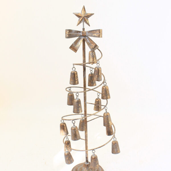SANTA LILA Choinka metalowa z dzwonków 2,5x24,5x81cm