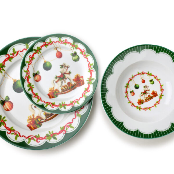 SANTA LILA Komplet 3 talerzy 22cm 300ml/ 19/27cm