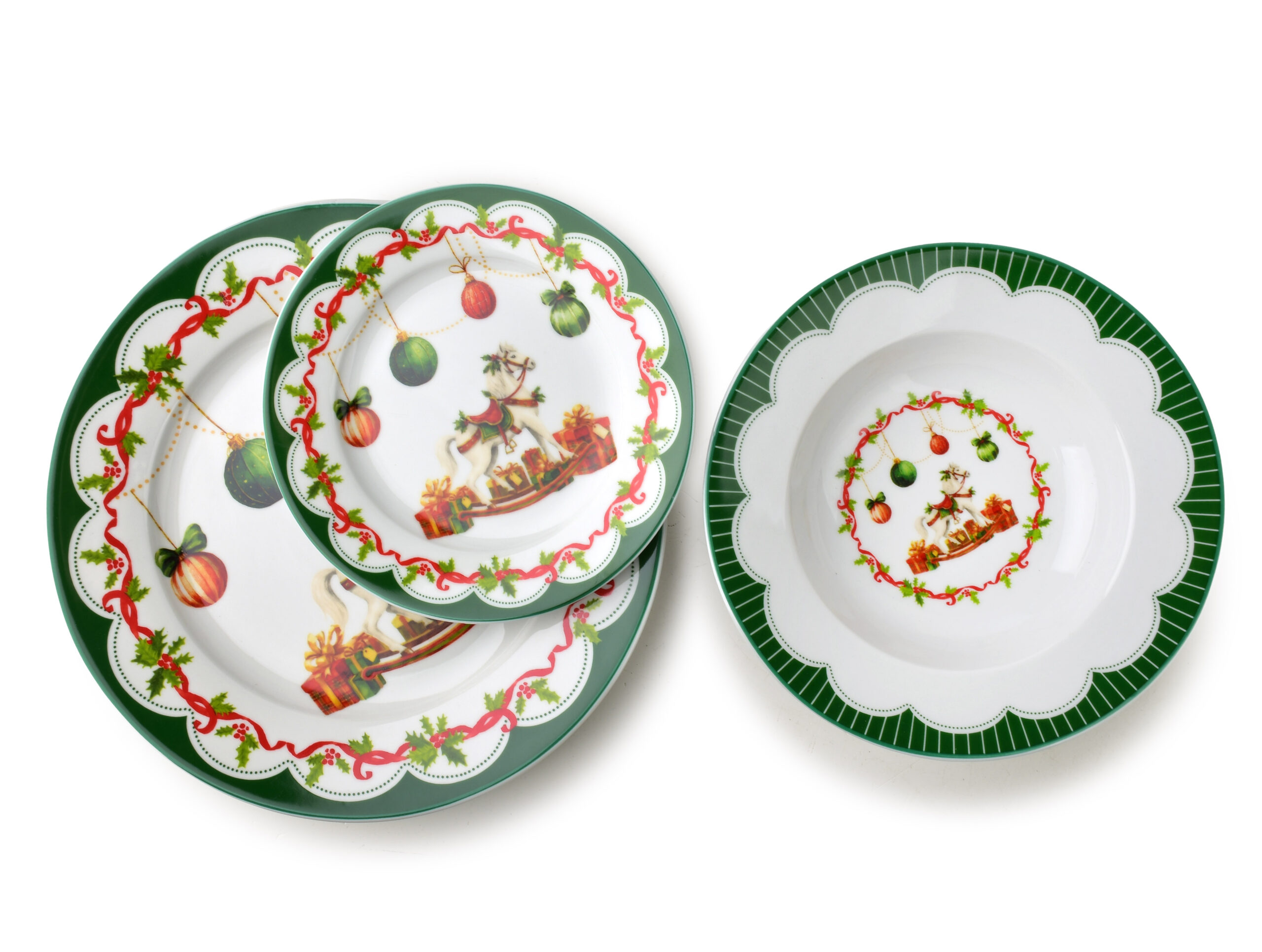SANTA LILA Komplet 3 talerzy 22cm 300ml/ 19/27cm