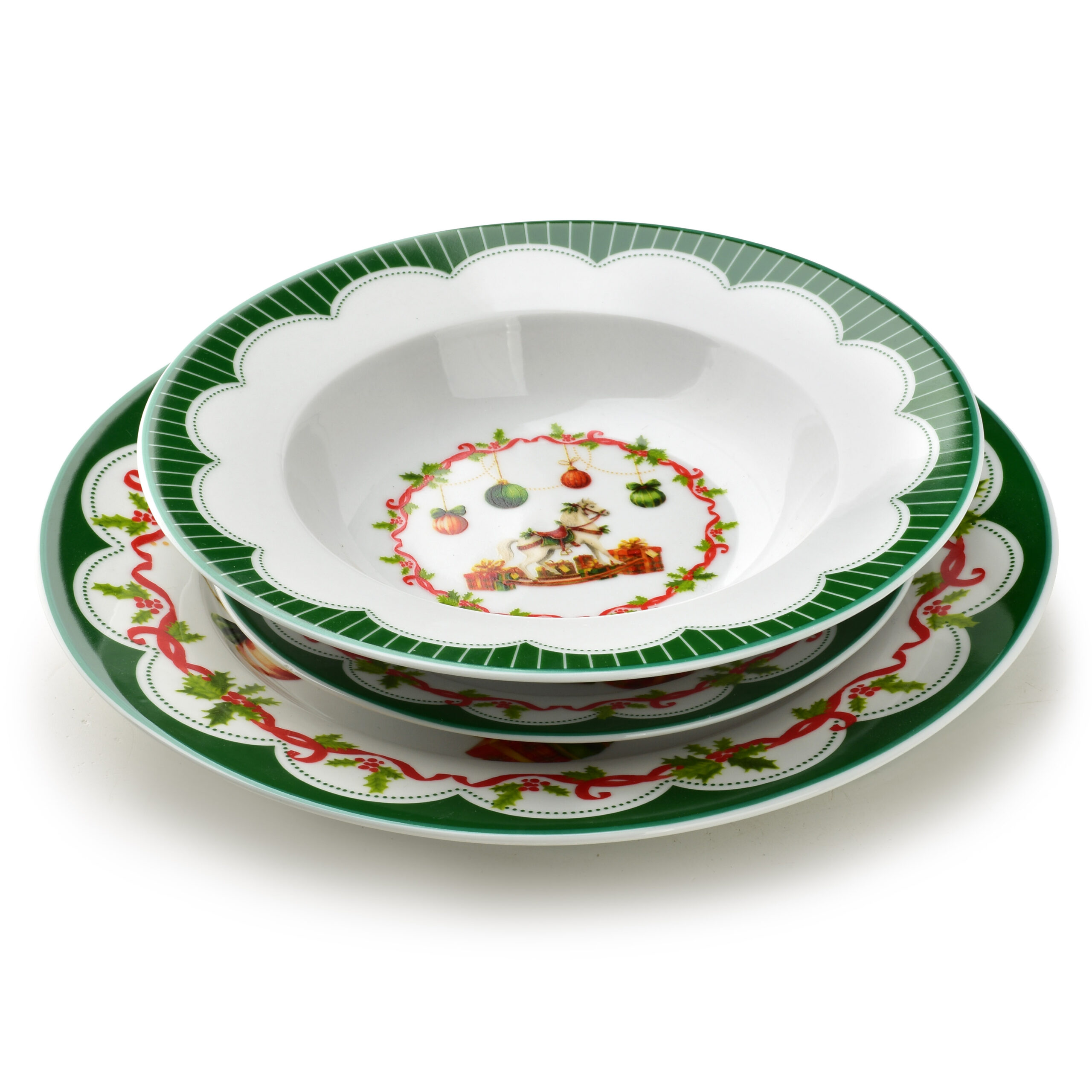 SANTA LILA Komplet 3 talerzy 22cm 300ml/ 19/27cm
