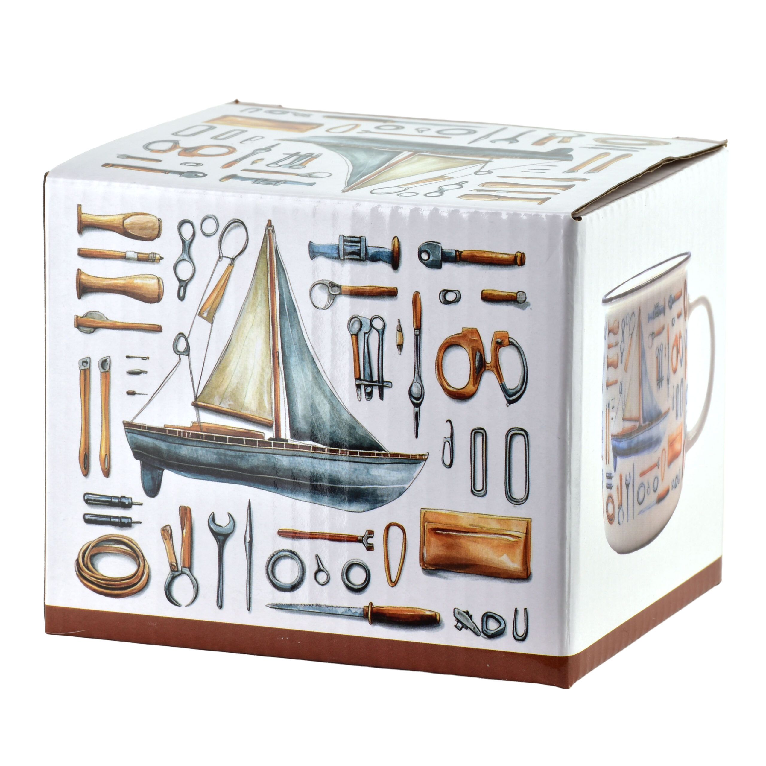 NORMAN Kubek 450ml 9,6x13x9,3cm żaglówka
