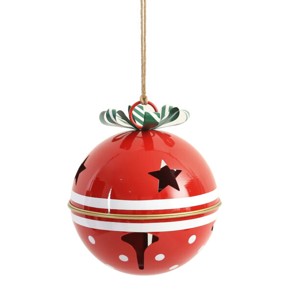 SANTA LILA Bombka metalowa 30x30x37,5cm