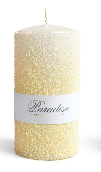Świeca PARADISE walec średni 7x7x14cm parafinowa żółta