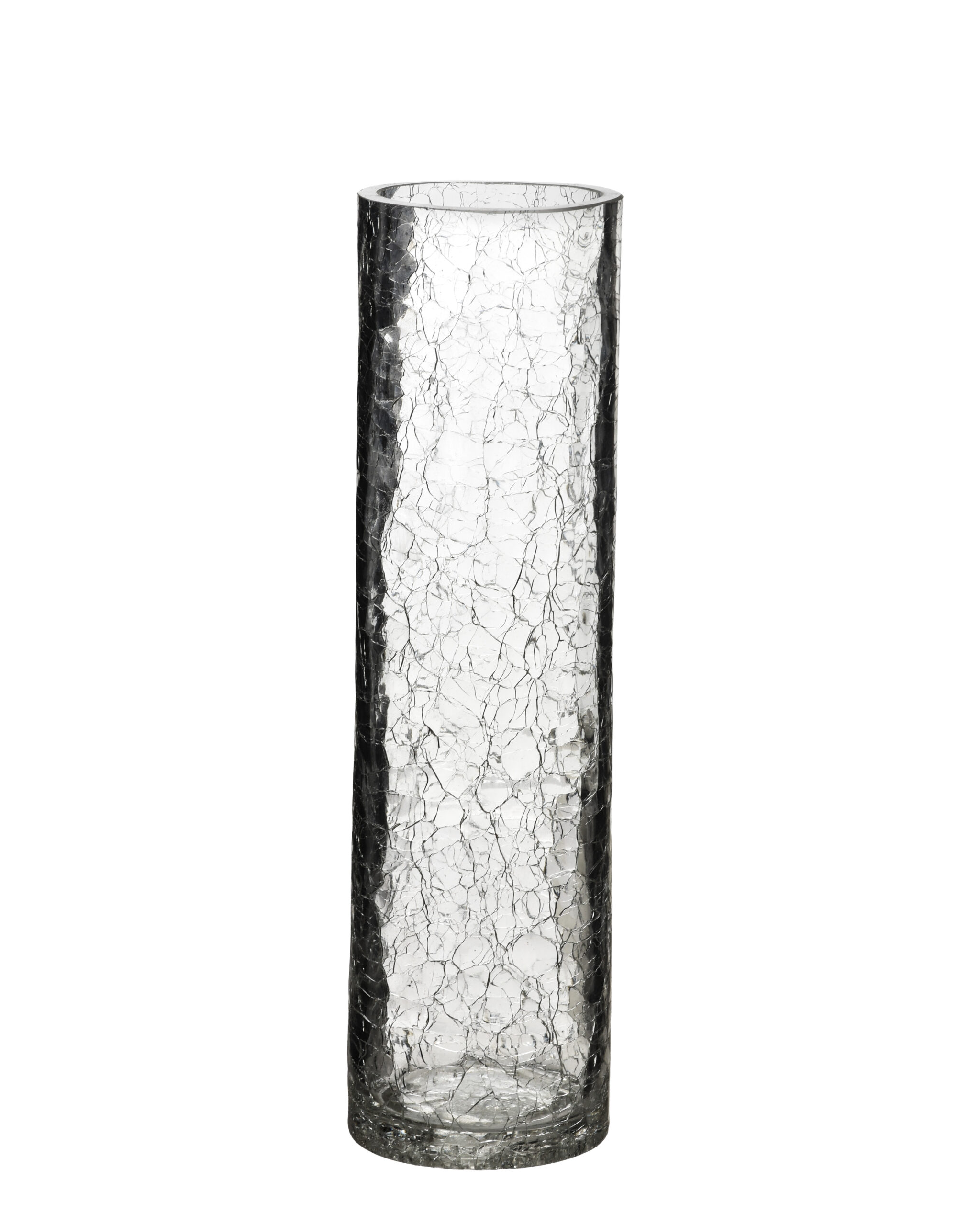 SERENITE Wazon cylinder 7x7x25cm popękane szkło