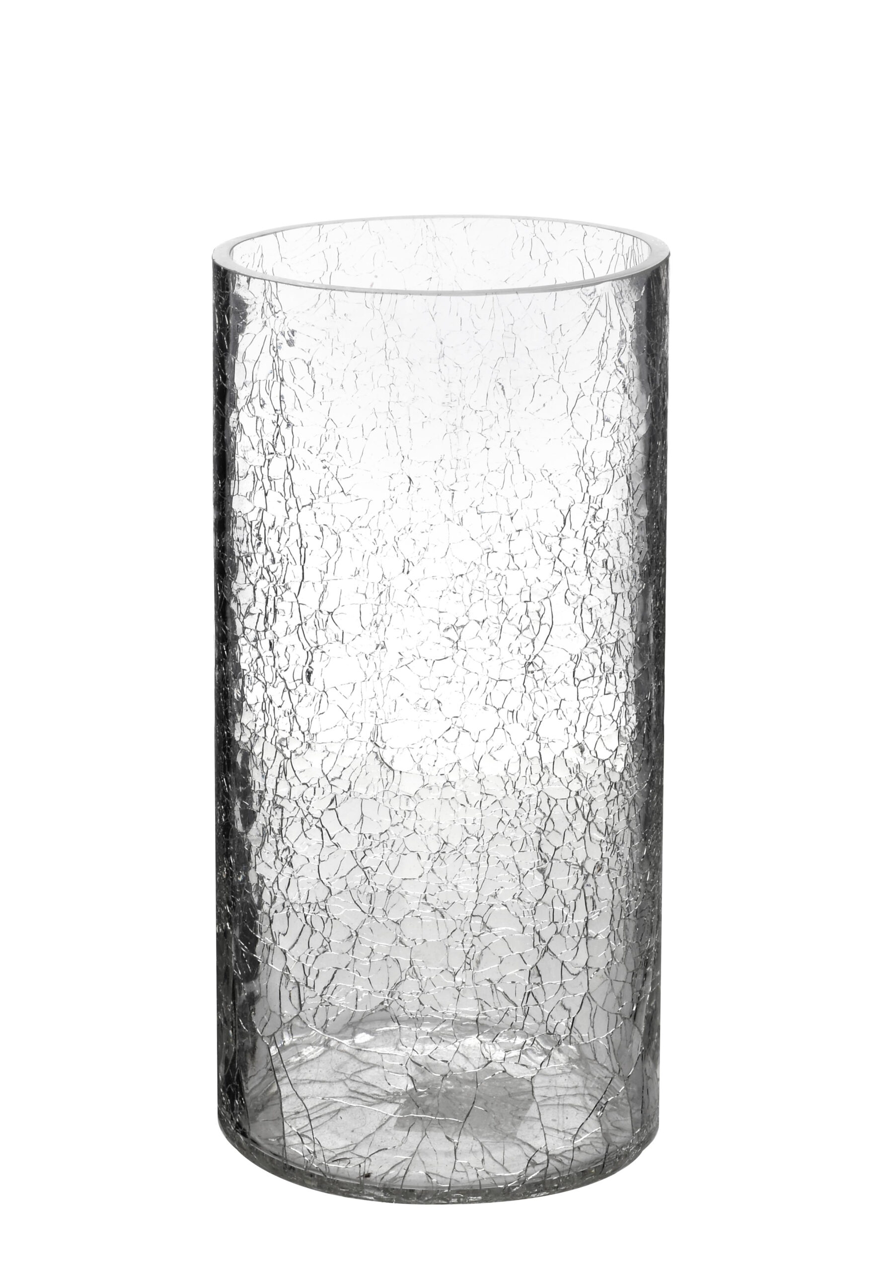 SERENITE Wazon cylinder 15x15x30cm popękane szkło
