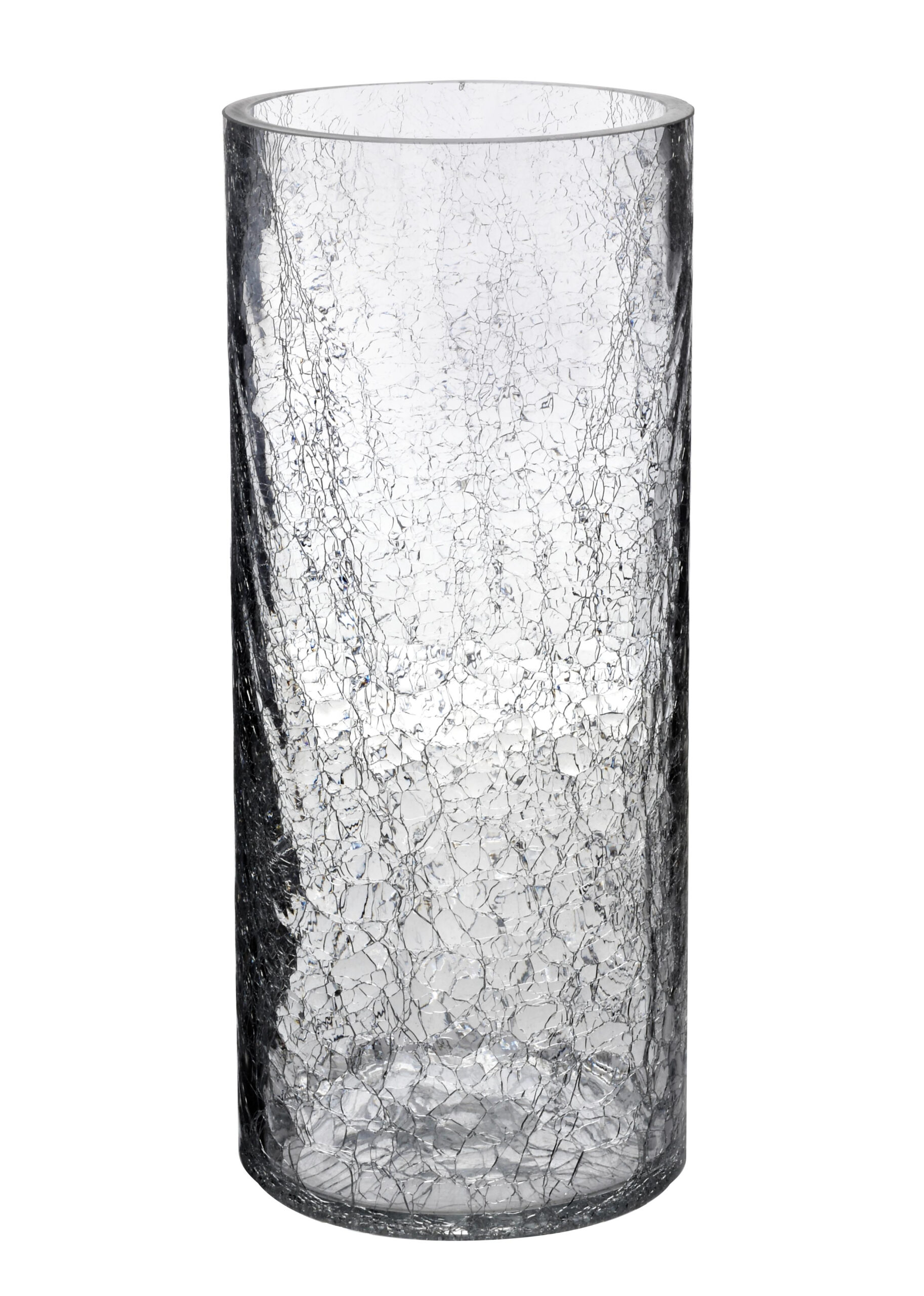 SERENITE Wazon cylinder 15x15x35cm popękane szkło