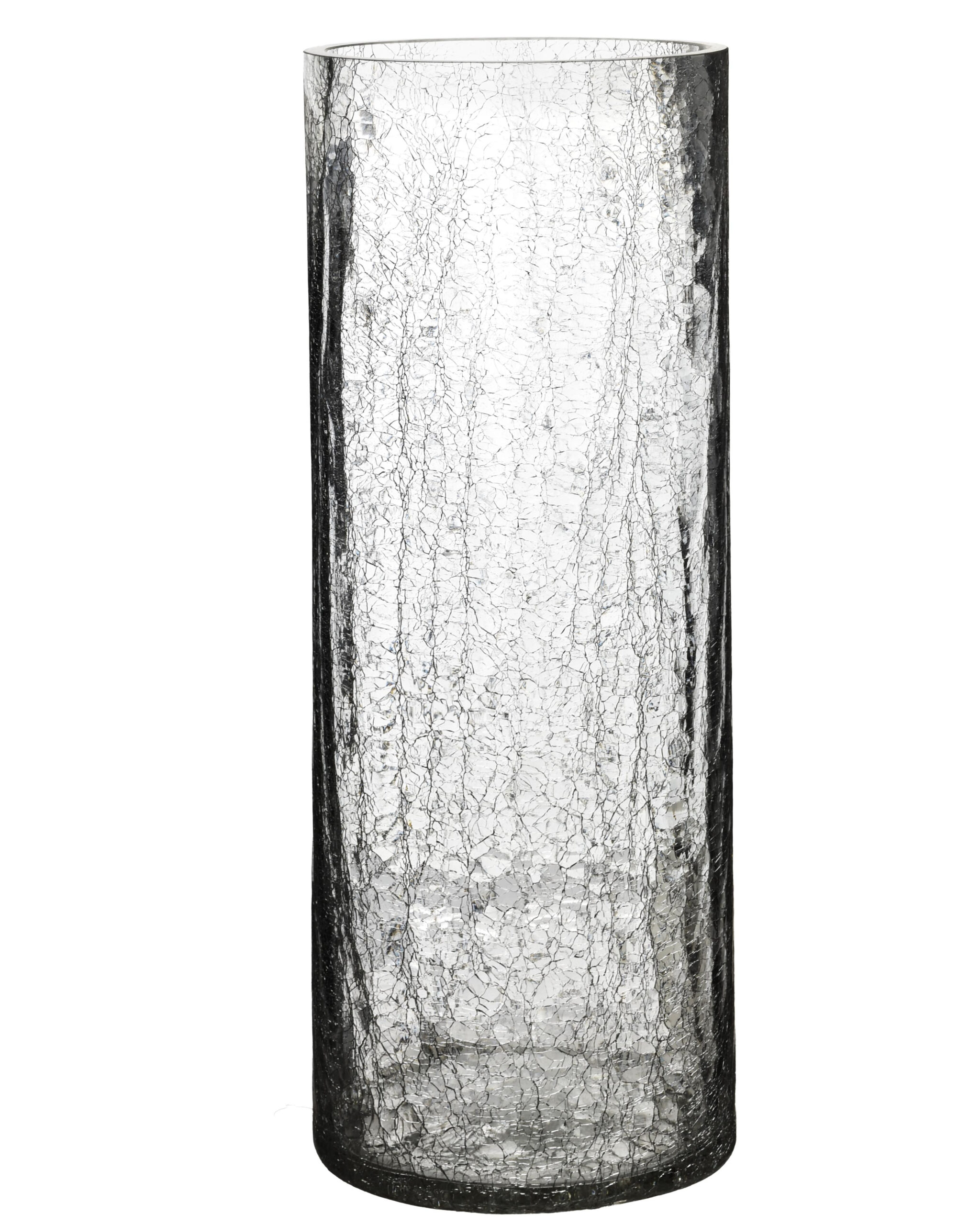 SERENITE Wazon cylinder 15x15x40cm popękane szkło