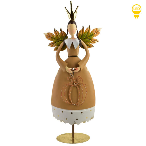 HAZEL Figura wróżka metalowa LED 26×13×67cm