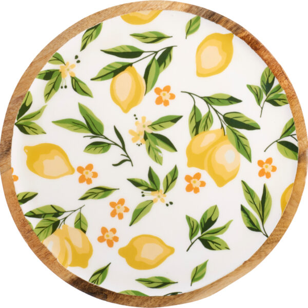 Talerz ozdobny z drewna mango 25x1,5 cm