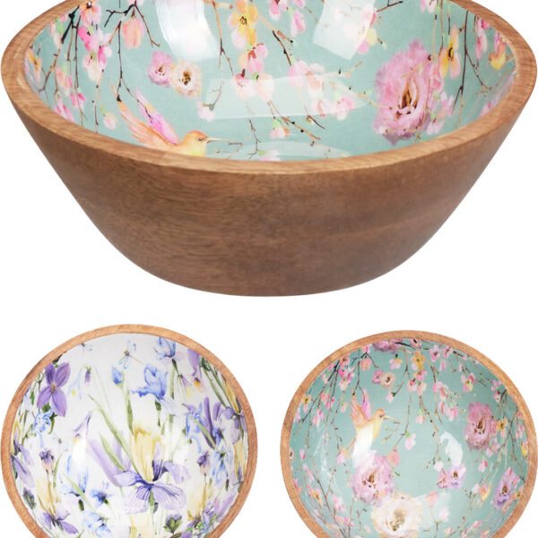 Miska z drewna mango 15x15x5 cm 2 wzory