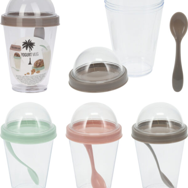 Kubek na jogurt z polistyrenu 9x14,5 cm350 ml 3 kolory do wyboru