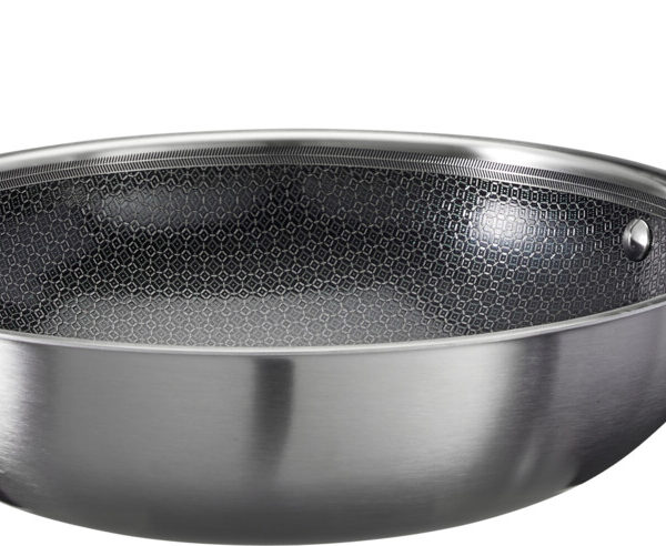 Wok ze stali nierdzewnej i aluminium 28cm