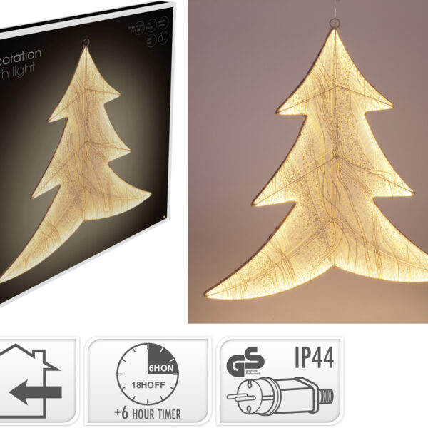 Choinka 53X56 cm 260 LED złota