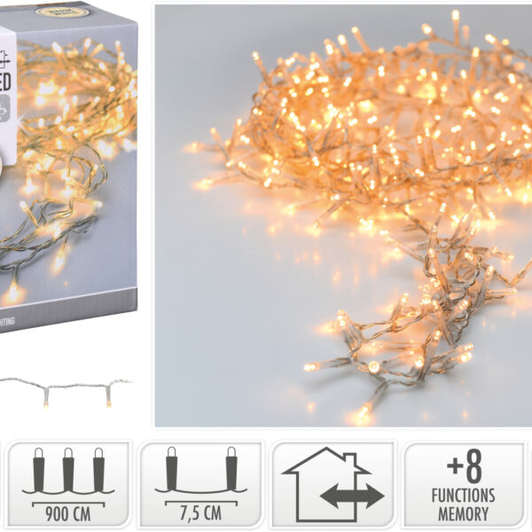 Lampki LED 120 LED ciepła biała