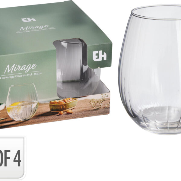 Zestaw 4 szklanek do napojów 440 ml