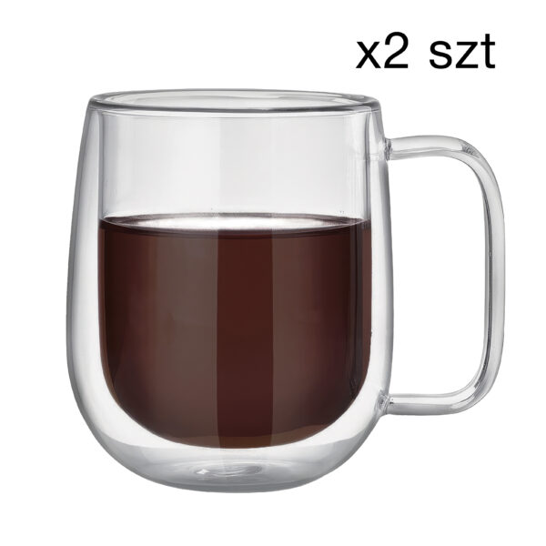 PETER Komplet 2 kubków 350ml 8x12,5x11cm podwójne ścianki