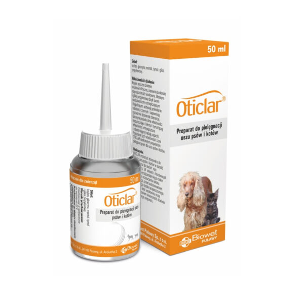 Biowet Oticlar Preparat Do Czyszczenia Uszu Psów I Kotów 50ml