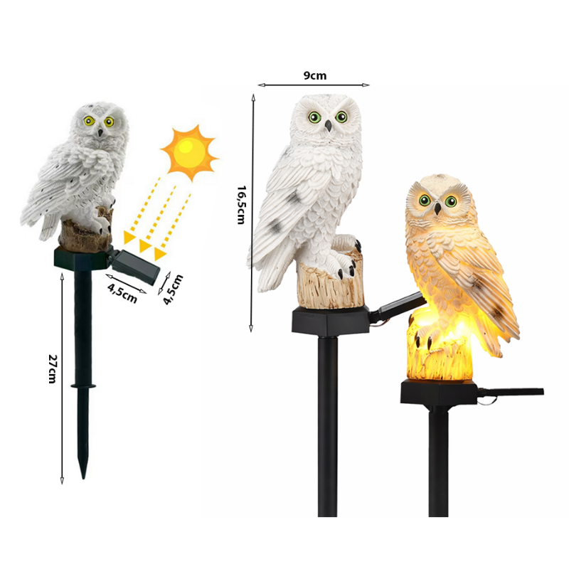 Lampa ozdobna LED sowa