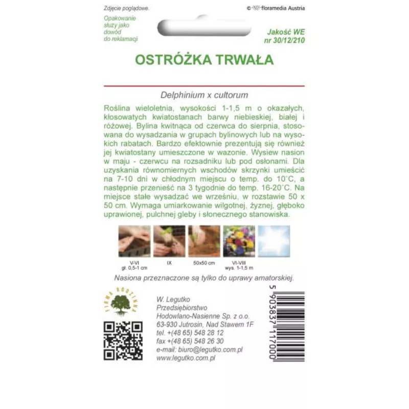 Ostróżka trwała Pacific Giant – nasiona mieszanki