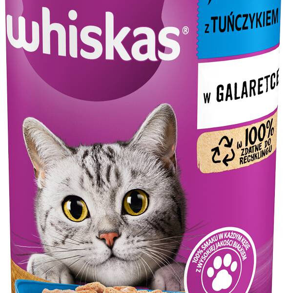 WHISKAS Mokra Karma Dla Kota 1+ Z Tuńczykiem W Galaretce 400g