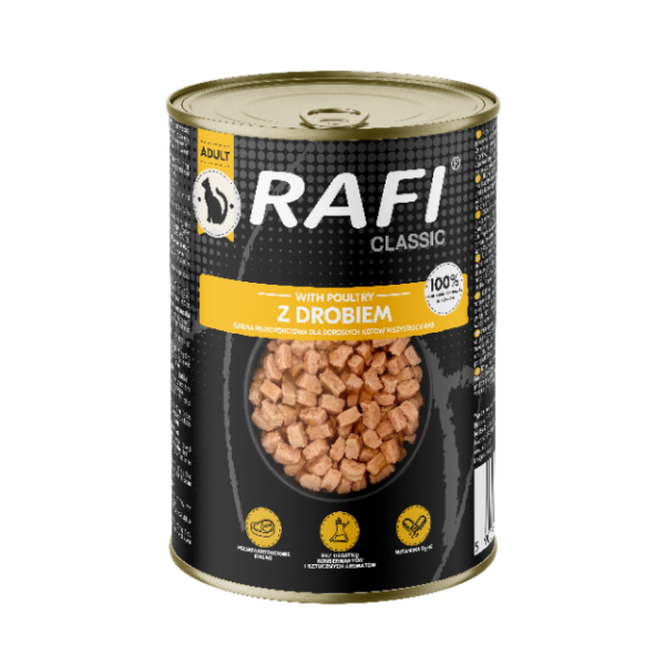 RAFI Cat Kawałki z drobiem w sosie- puszka 415g