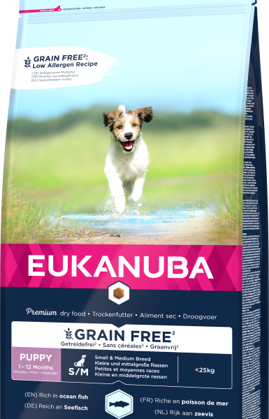 Eukanuba Puppy&Junior Small/Medium Grain Free Łosoś 3kg