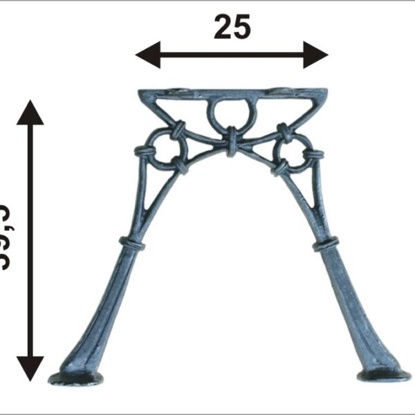 Noga do ławki bez oparcia mini, 2 deski