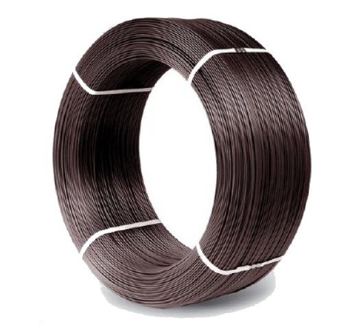 Drut ocynkowany pokryty PCV. 3.0*3.8mm brązowy