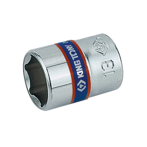 Nasadka krótka 6-KĄTNA chromowana 1/4'' 8mm