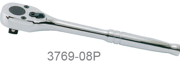 Grzechotka 3/8 200mm 32 zęby chrom, uchwyt polerowany